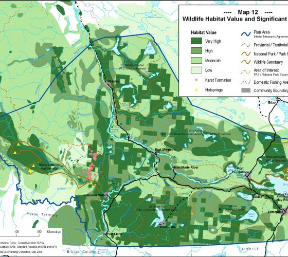 Map 12. Wildlife Habitat Values and Significant Environmental Features Thumbnail