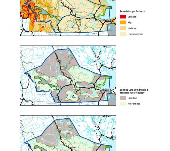 Maps 58 – Mineral Potential, Land Withdrawals and Land Use Zoning Thumbnail