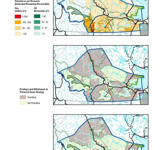 Maps 59 – Oil and Gas Potential, Land Withdrawals and Land Use Zoning Thumbnail